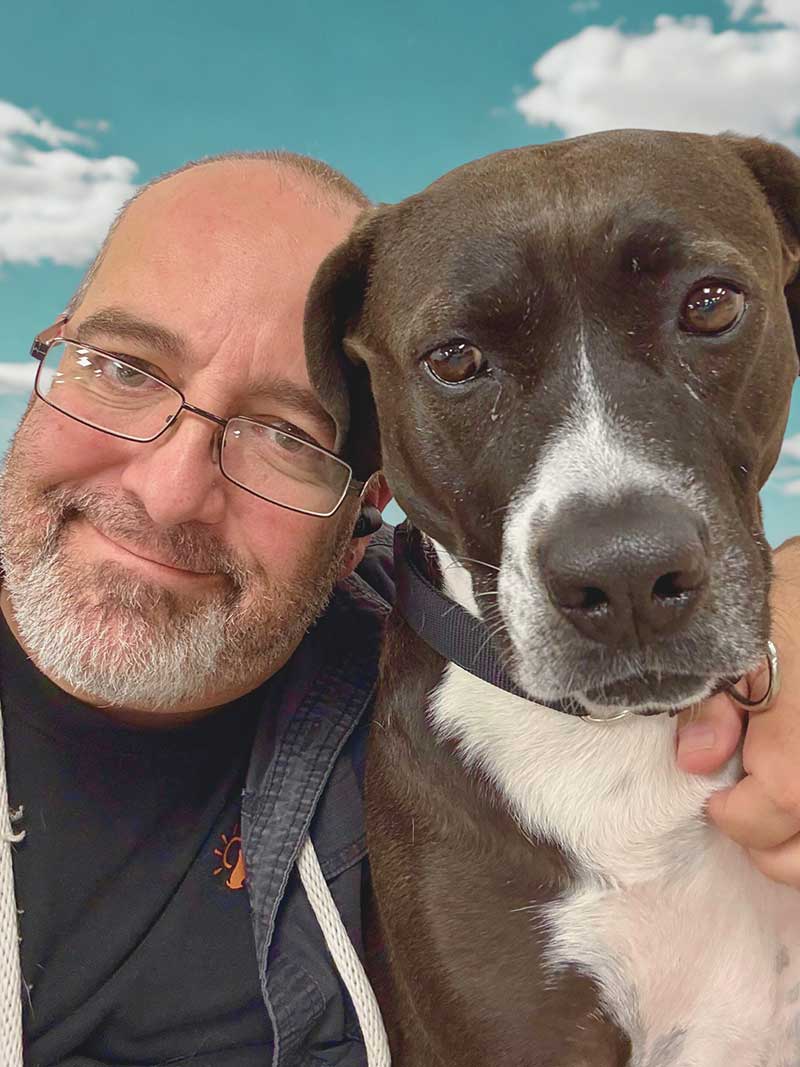 man with dog